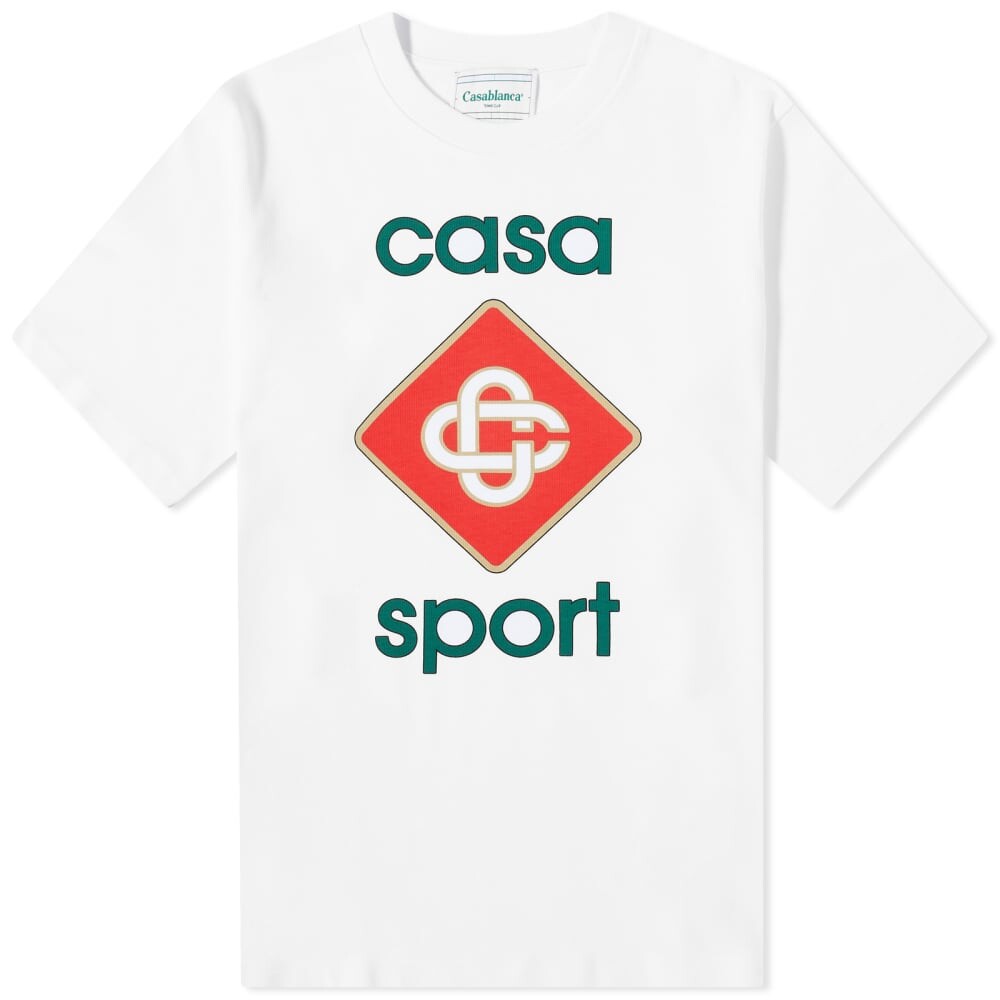 

Футболка с логотипом Casablanca Casa Sport, белый