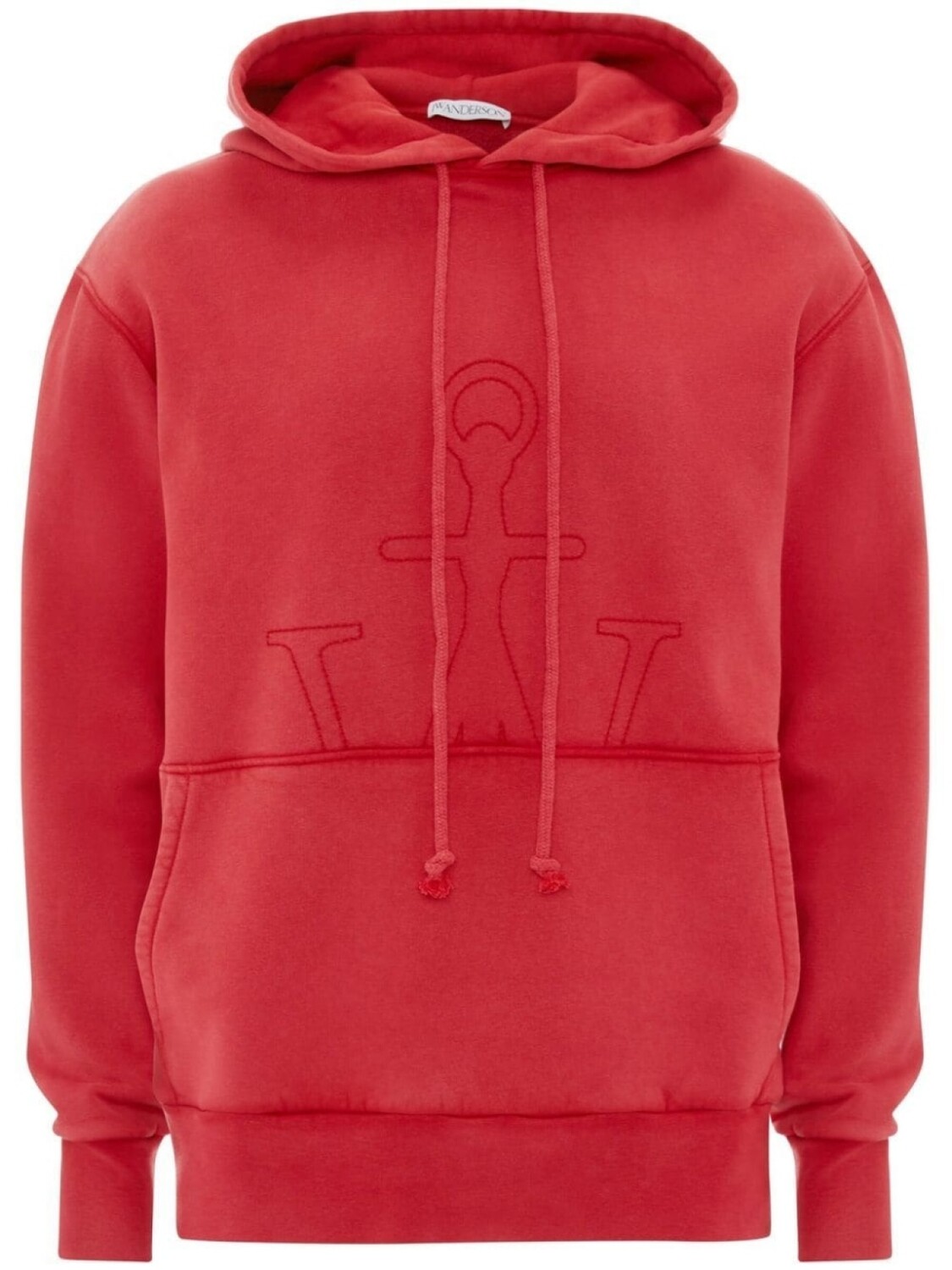 

JW Anderson худи с вышитым логотипом, красный