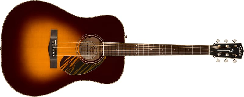цена Акустическая гитара Fender Paramount PD-220E Acoustic Guitar with Hardshell Case - 3-Tone Vintage Sunburst