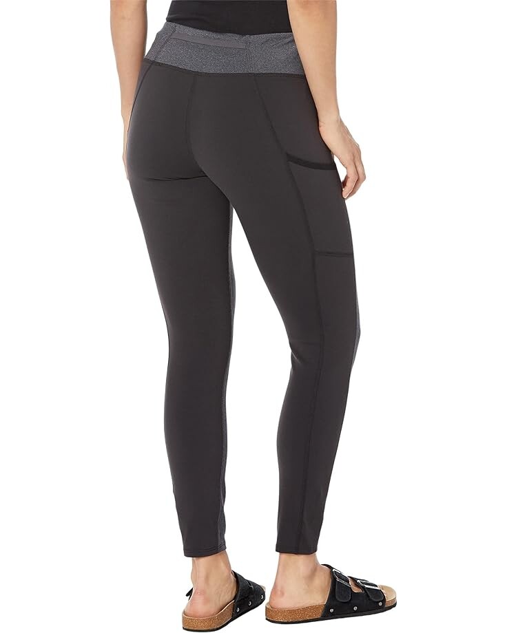 

Брюки L.L.Bean Petite Boundless Performance Pocket Tights Color-Block, цвет Charcoal Heather/Classic Black
