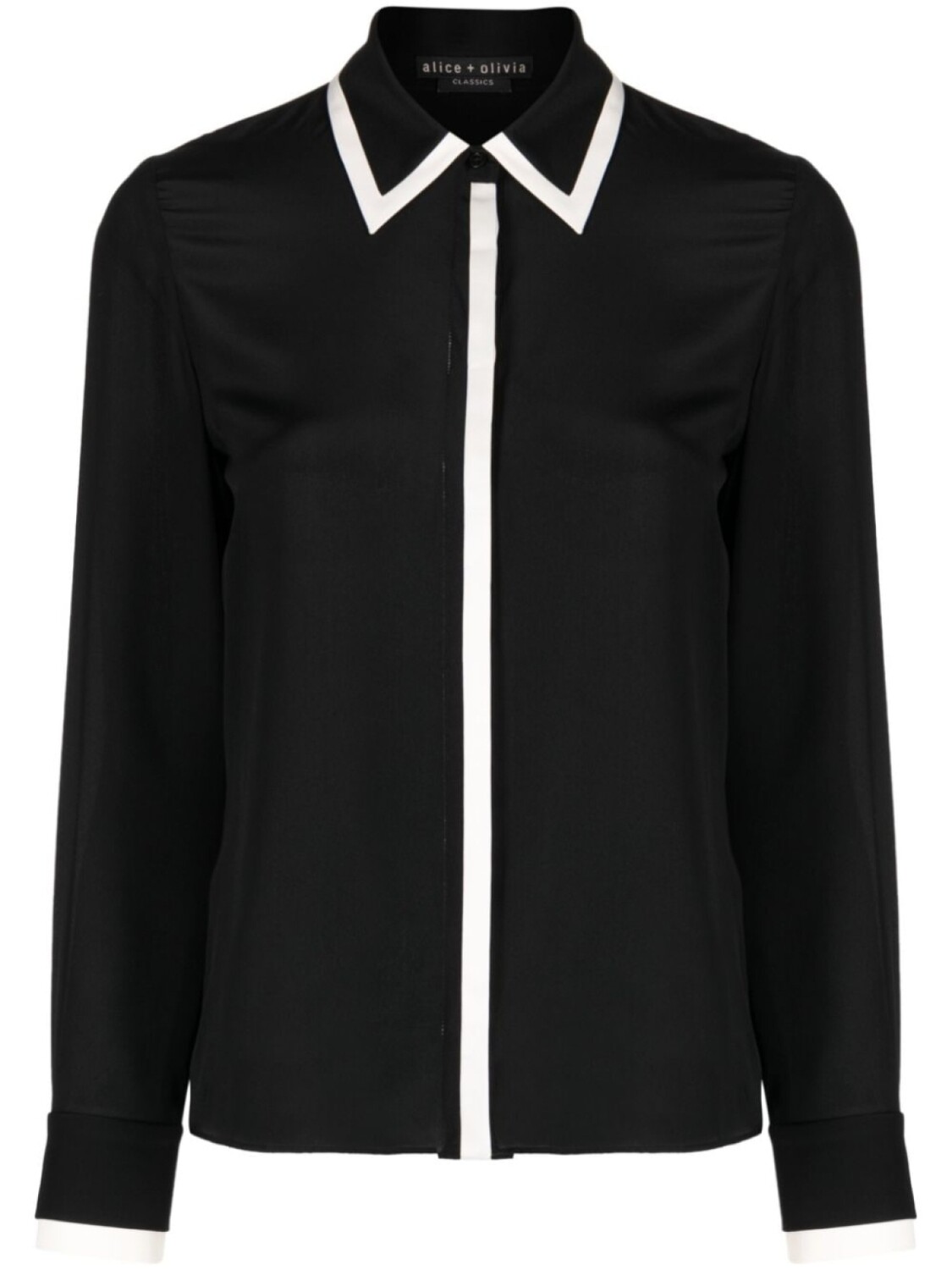 

alice + olivia рубашка Willa с окантовкой, черный