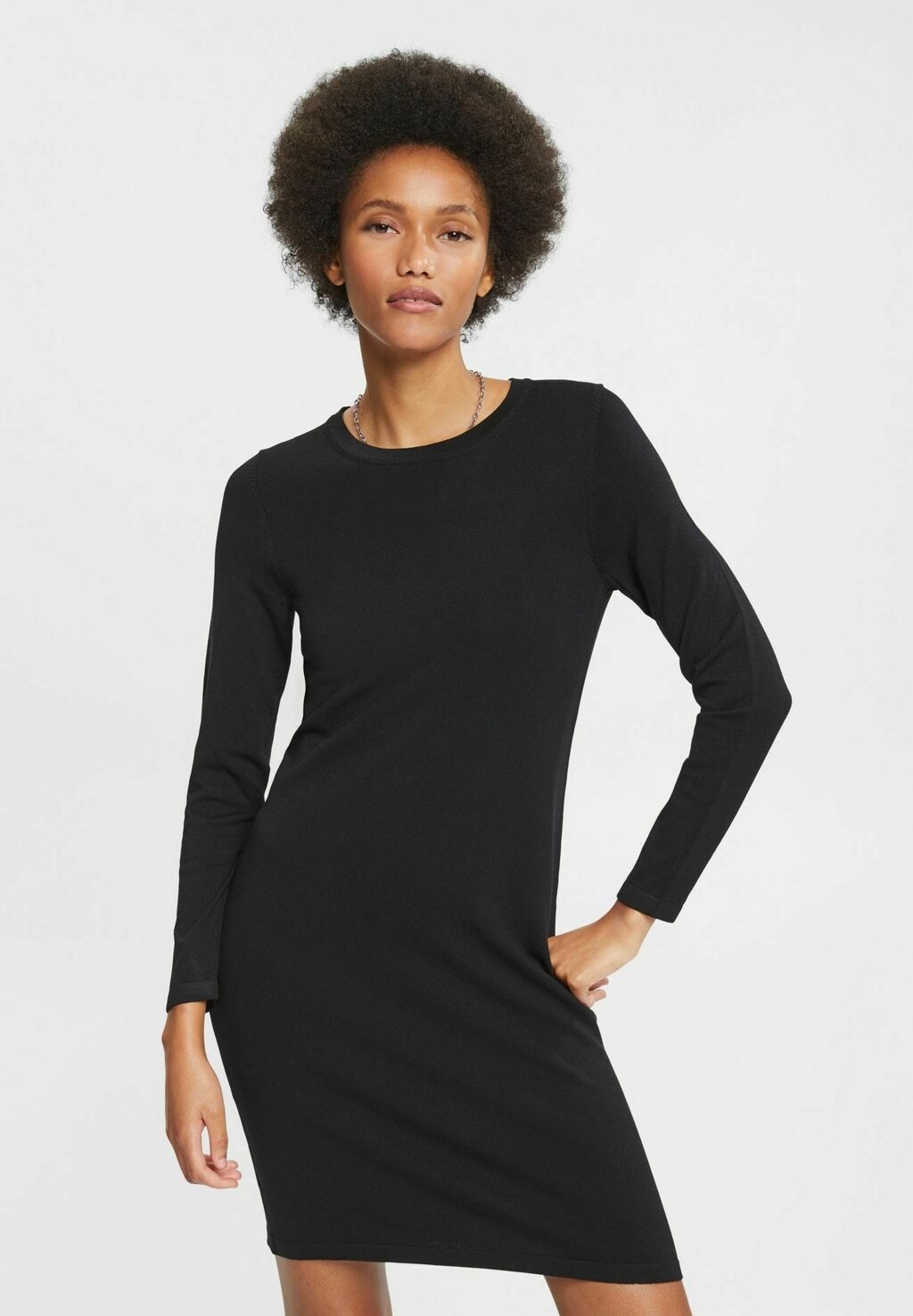 

Платье прямого кроя Esprit, черный