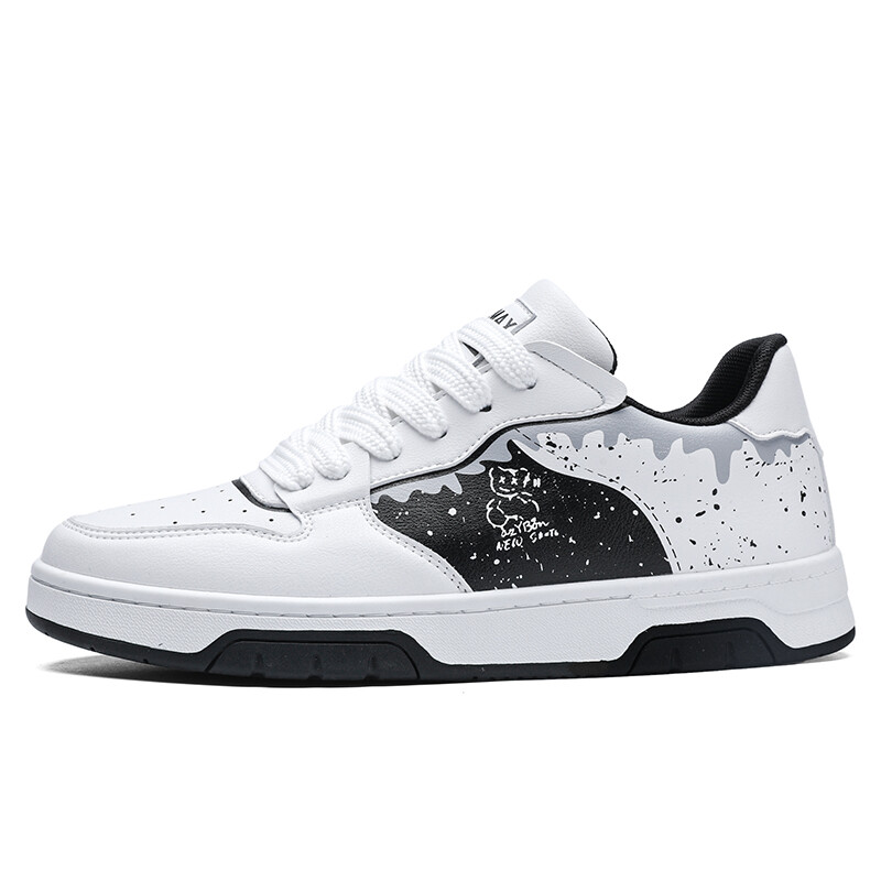 

Кроссовки CALOMAX Skateboarding Shoes Unisex Low-top, белый/черный