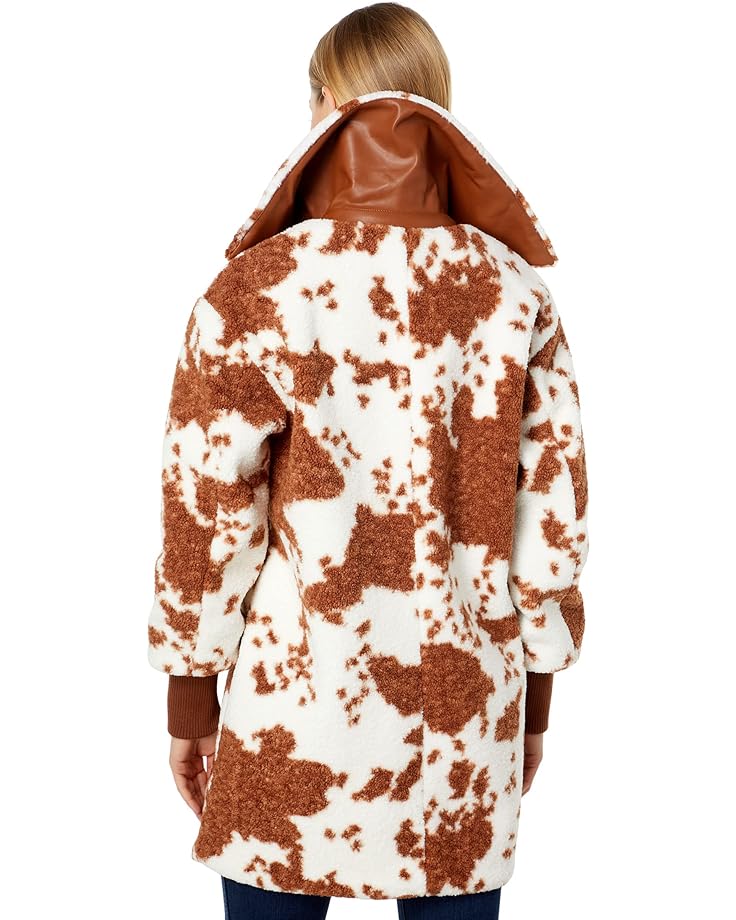 Куртка NVLT Cow Print Berber Jacket, коричневый