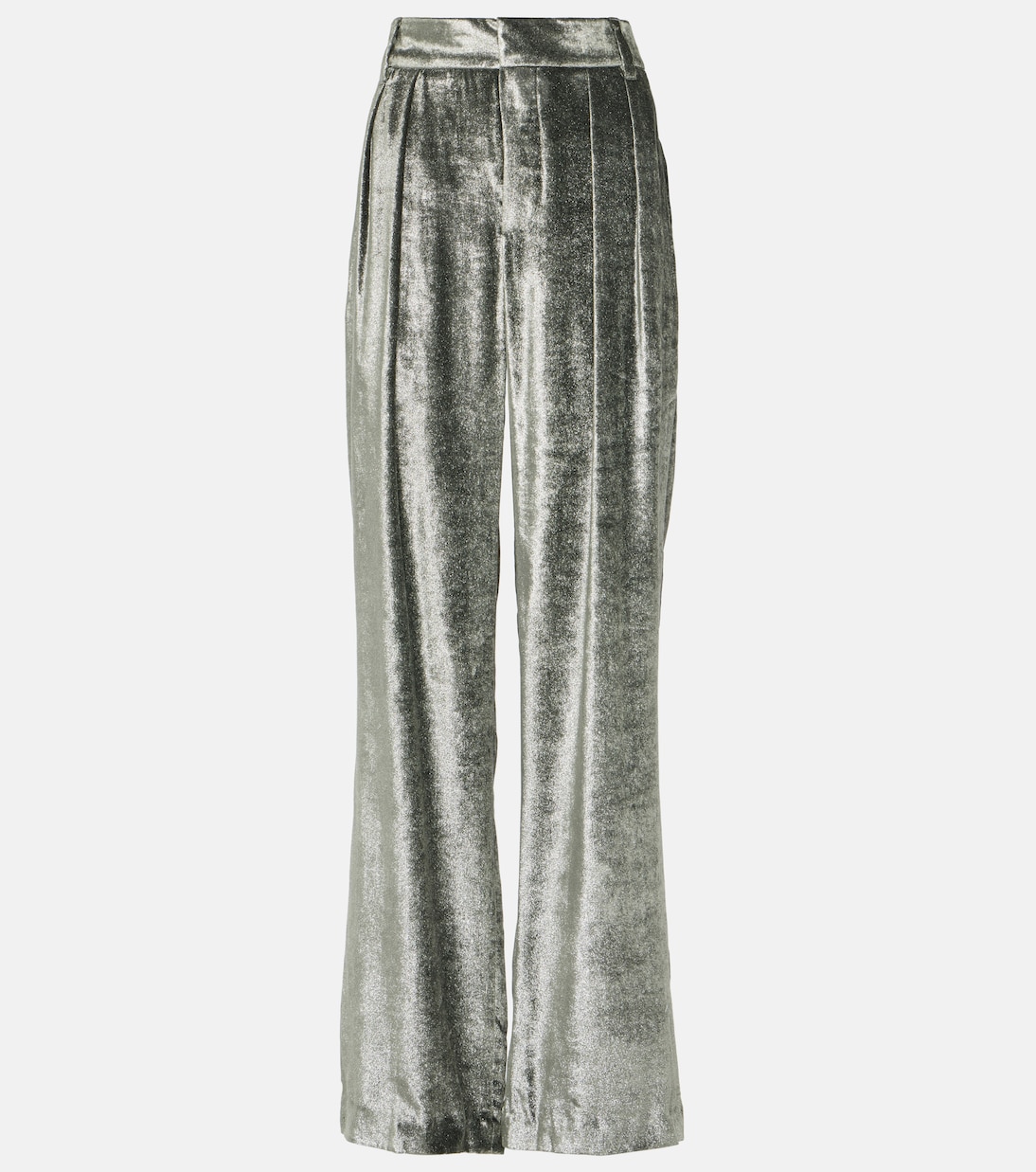 Бархатные широкие брюки Brunello Cucinelli, серый
