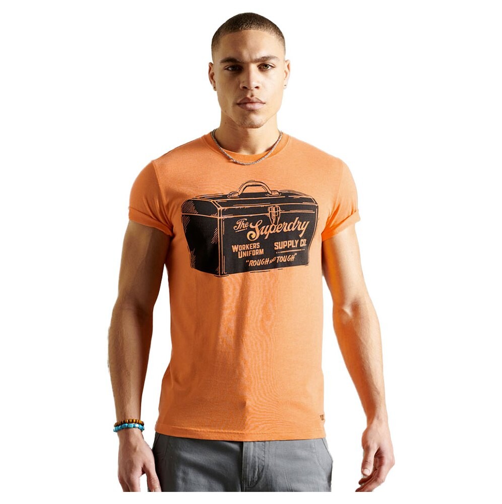 

Футболка с коротким рукавом Superdry Workwear Graphic 185, оранжевый