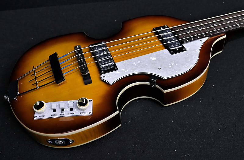 Басс гитара Hofner Ignition PRO Beatle Bass HI-BB-PE-SB has Flat Wound Strings, 500/1 Tea Cup Knobs & White Switches