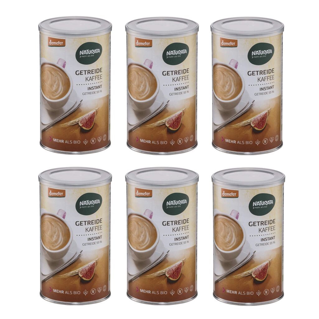 

Растворимый зерновой кофе Naturata, банка 250 г x 6 шт., упаковка из 6 шт.