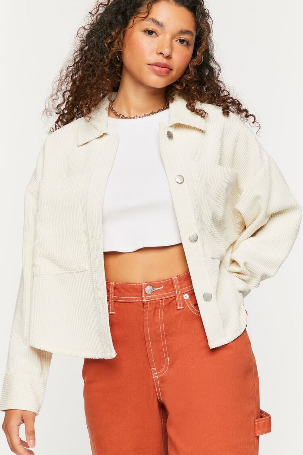 

Вельветовый халат вафельный Forever 21, ванилла