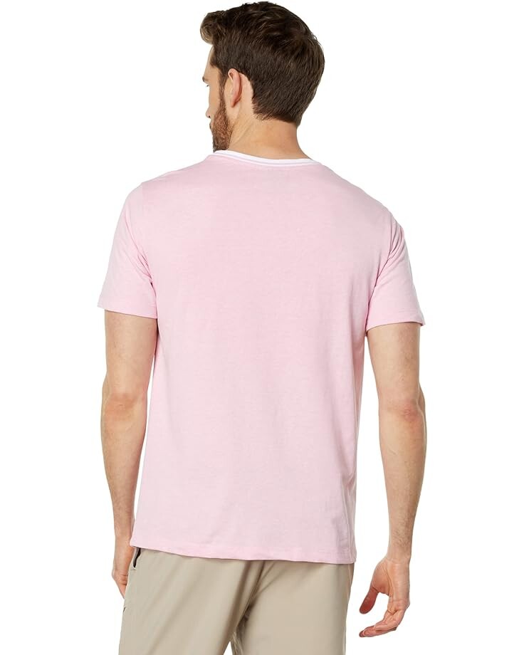 

Футболка U.S. POLO ASSN. Short Sleeve Crew Neck Yarn-Dye Collar Tipped Jersey Tee, цвет Pink Sunset Heather