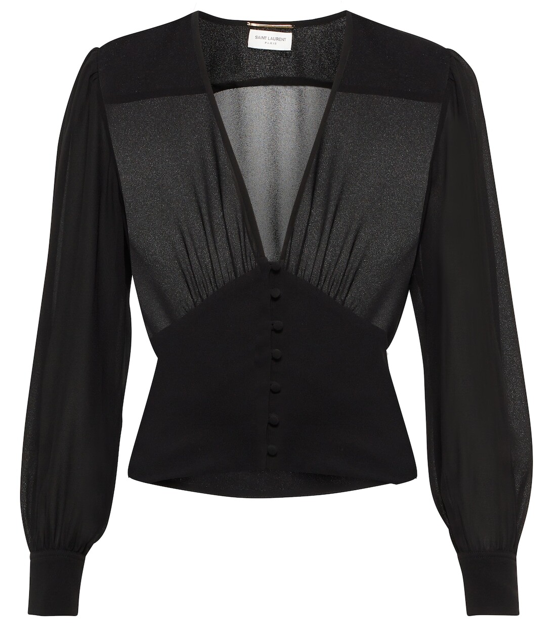 

Креповая блуза SAINT LAURENT, черный