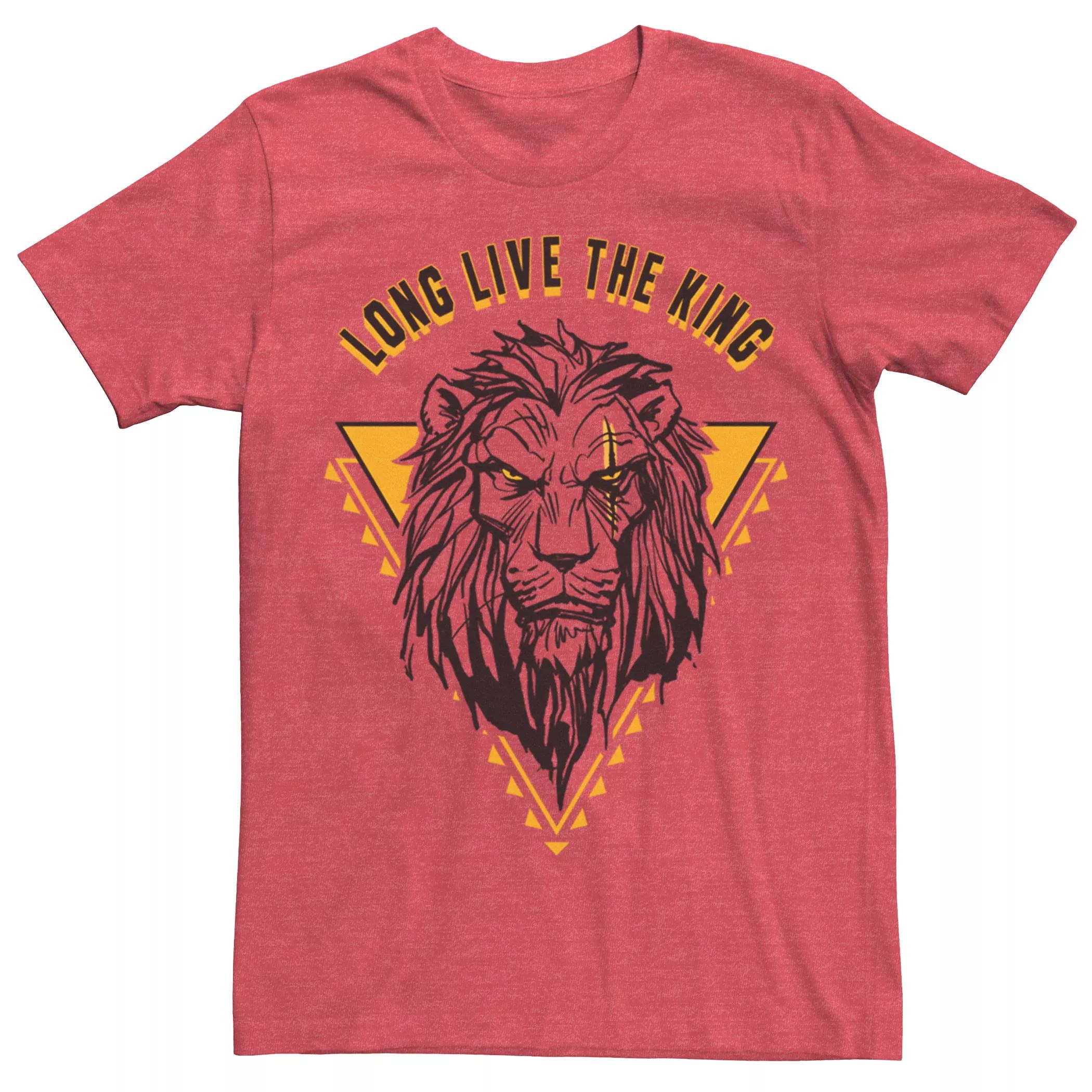 Мужская футболка 's The Lion King Long Live the King со шрамом Disney