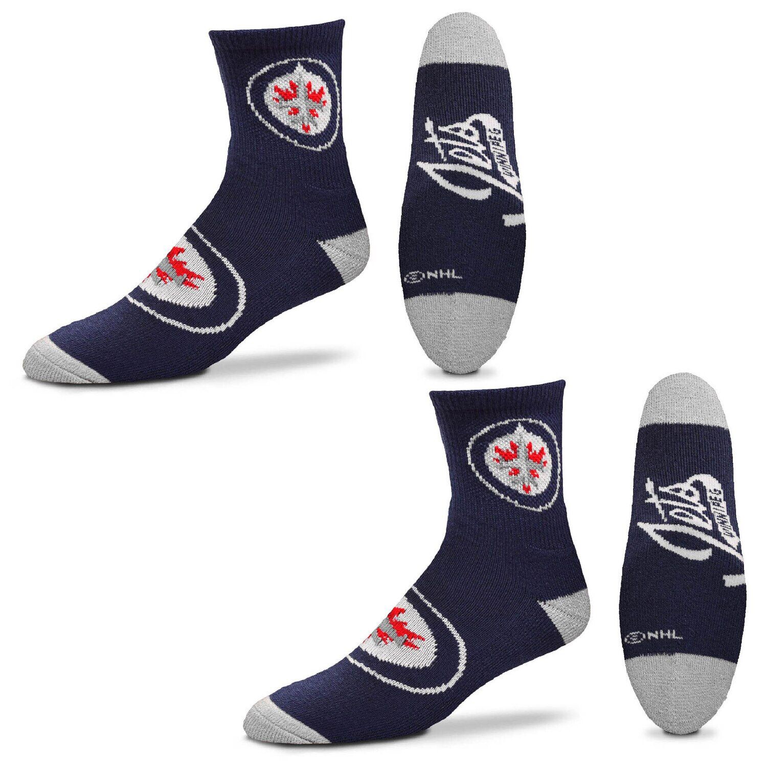 

Набор из двух женских носков длиной четверть длины Winnipeg Jets