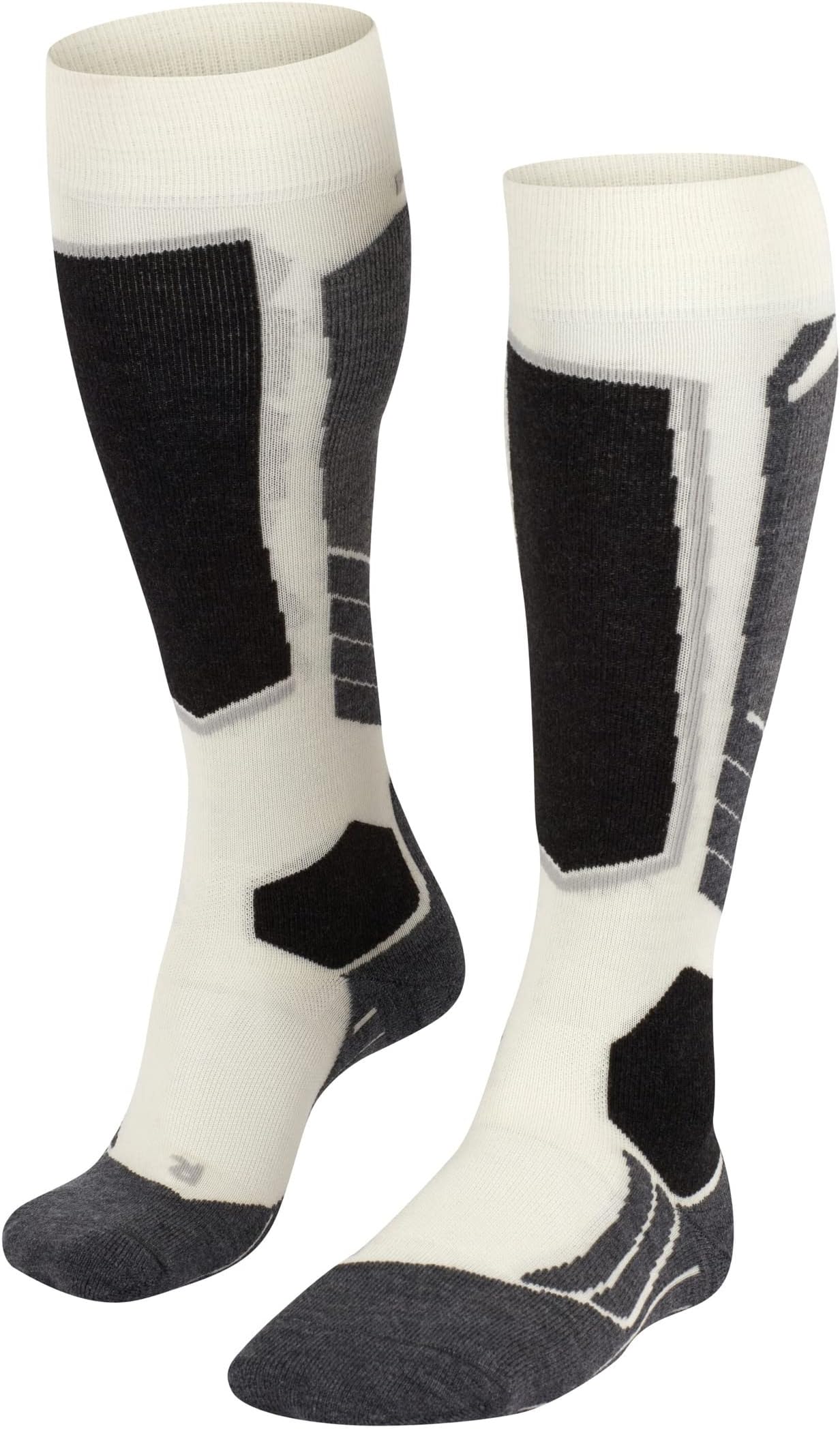 SK2 Шерстяные лыжные носки до колена среднего размера, 1 пара Falke, цвет Off-White лыжные носки до колена sk4 falke цвет off white