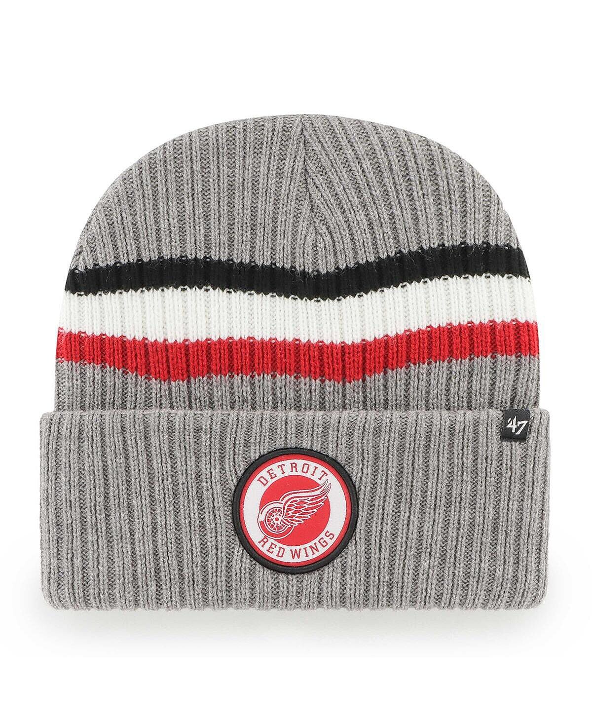 

Мужская темно-серая вязаная шапка Detroit Red Wings Highline с манжетами '47 Brand
