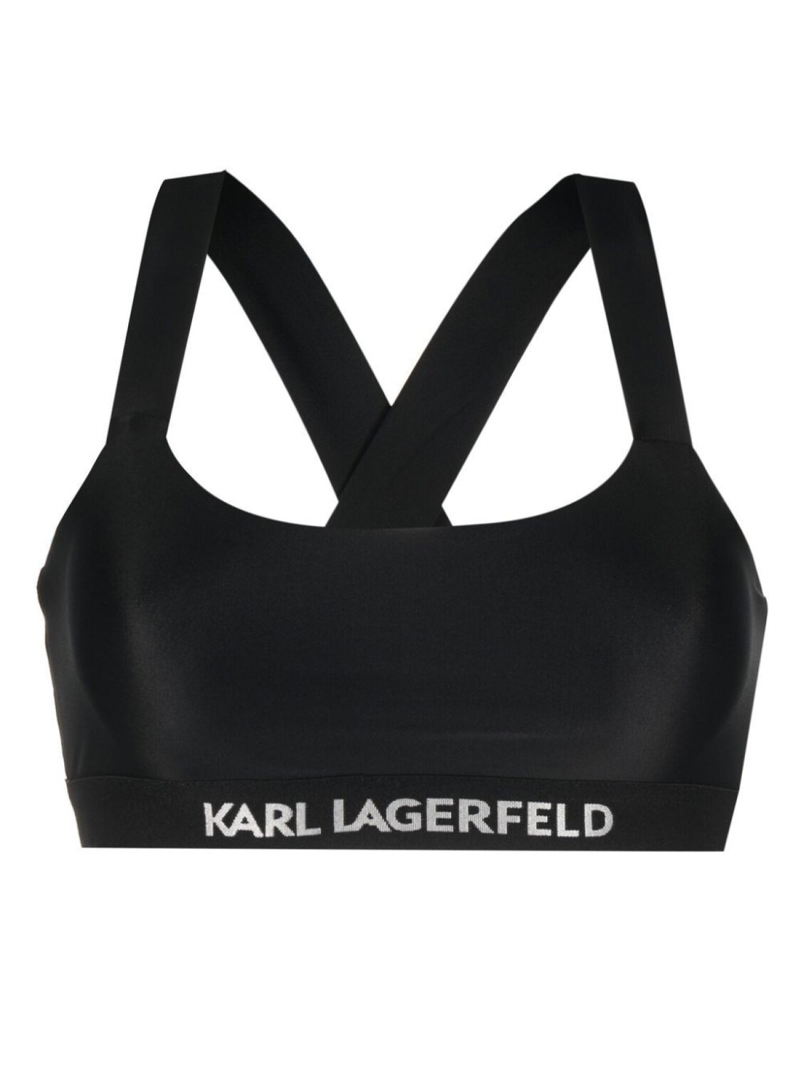 

Karl Lagerfeld лиф бикини с перекрестными бретелями, черный