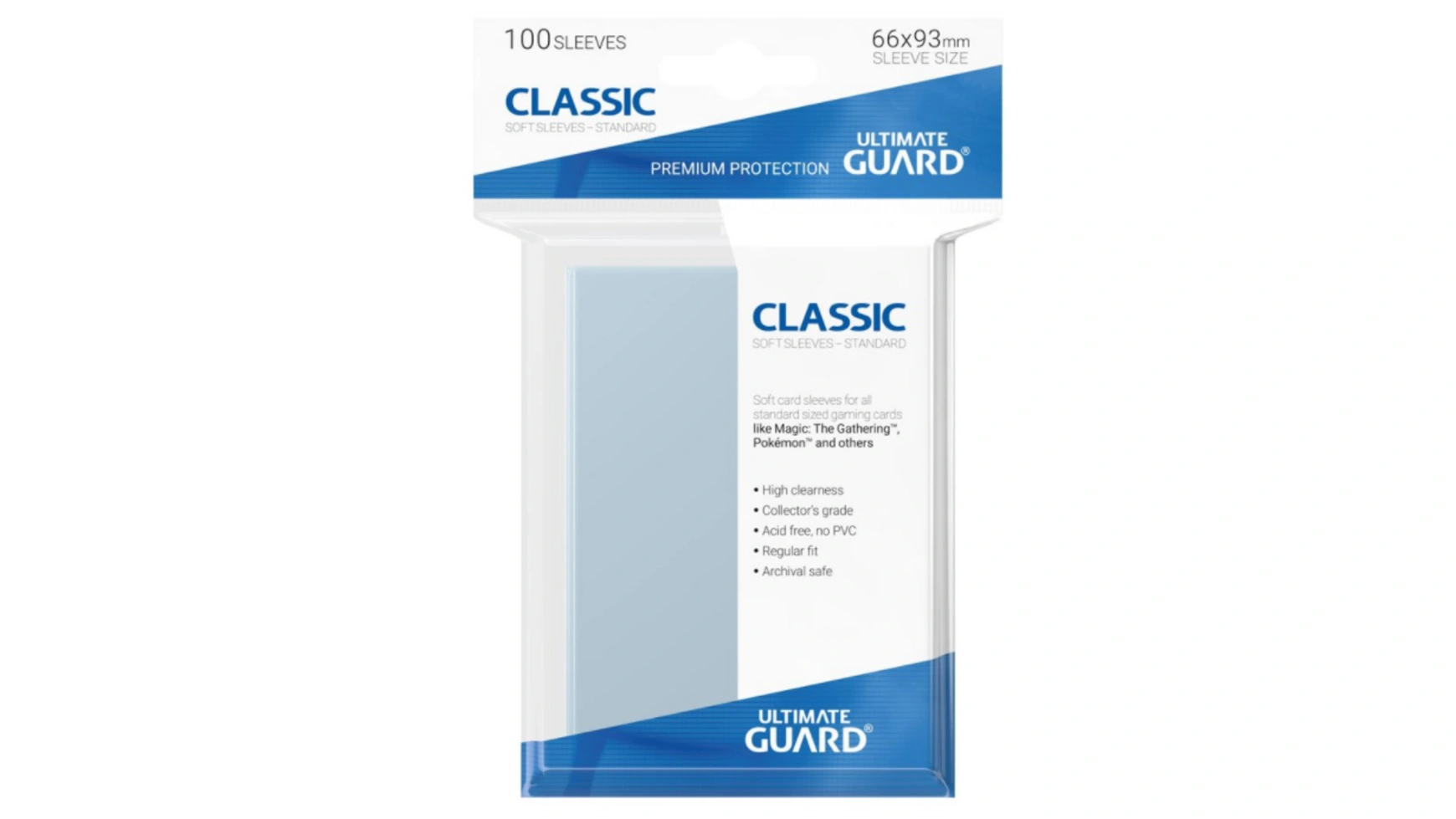 ultimate guard классические мягкие рукава стандартный размер прозрачный 100 ugd010001 Ultimate Guard Классические мягкие рукава, стандартный размер, прозрачный (100) UGD010001
