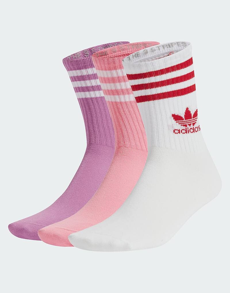 

adidas Originals — комплект из 3 пар фиолетовых носков
