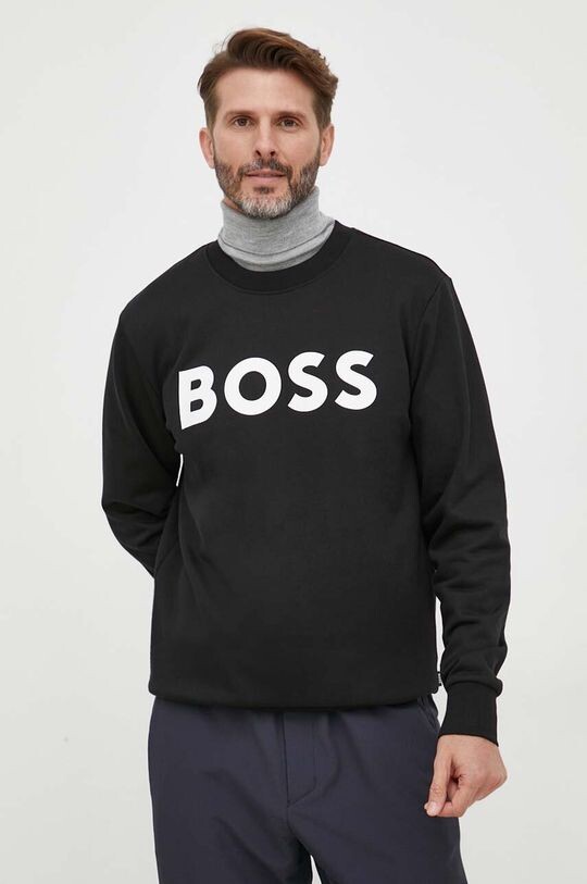 

Хлопковая толстовка Boss, черный