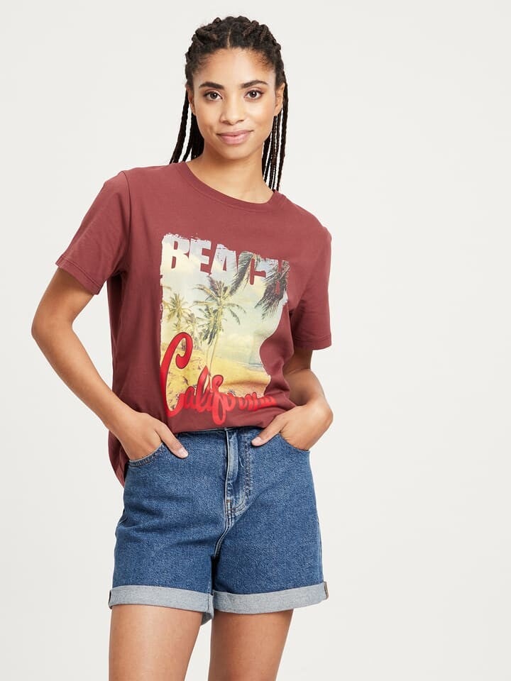 

Футболка Cross Jeans, коричневый