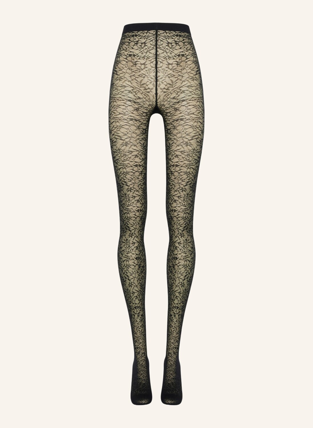 

Колготки жаккардовые с цветочным принтом плотностью 40 ден. Wolford, черный