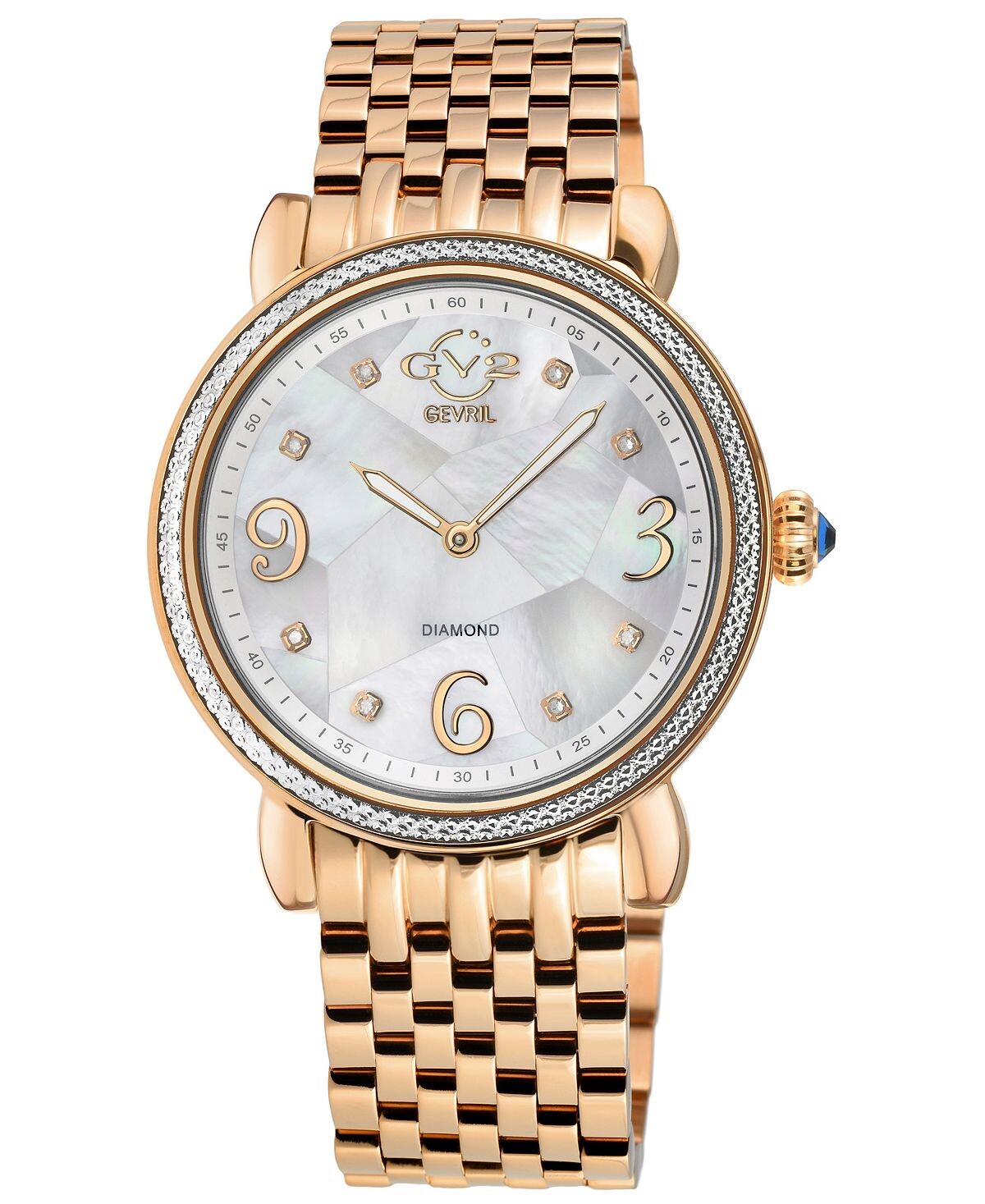 

Женские часы Ravenna Swiss Quartz Rose из нержавеющей стали 37 мм GV2 by Gevril