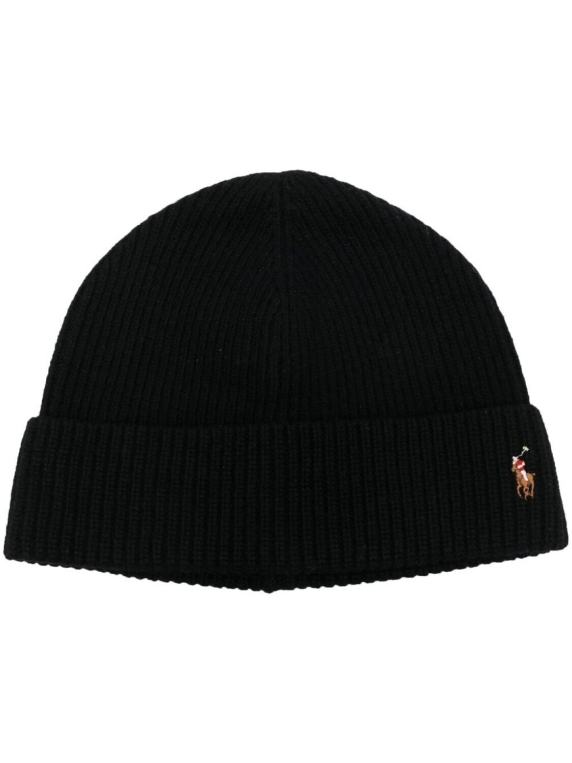 

Polo Ralph Lauren шапка в рубчик с вышитым логотипом, черный