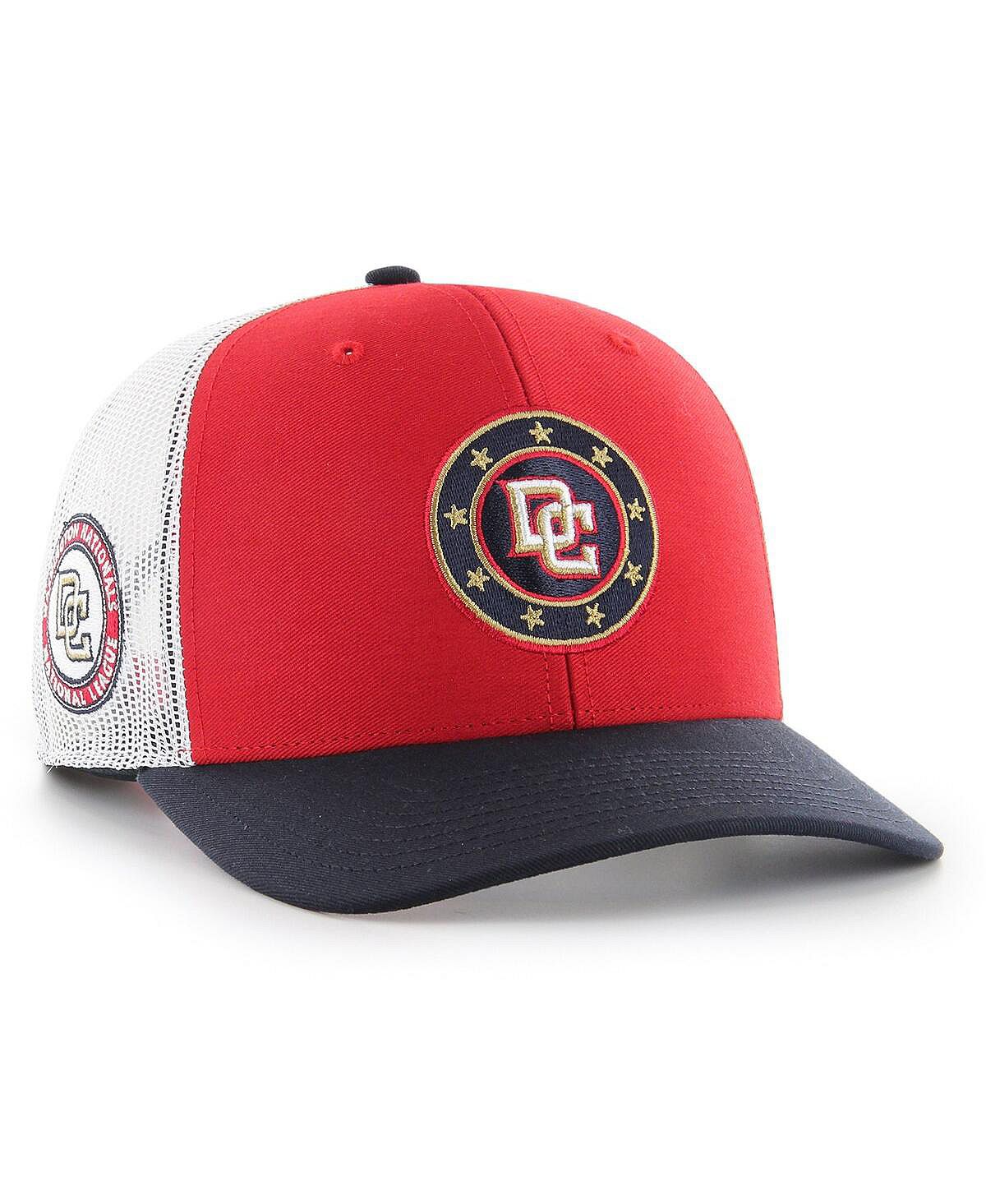 

Мужская красная, темно-синяя кепка Washington Nationals Sidenote Trucker Snapback '47 Brand