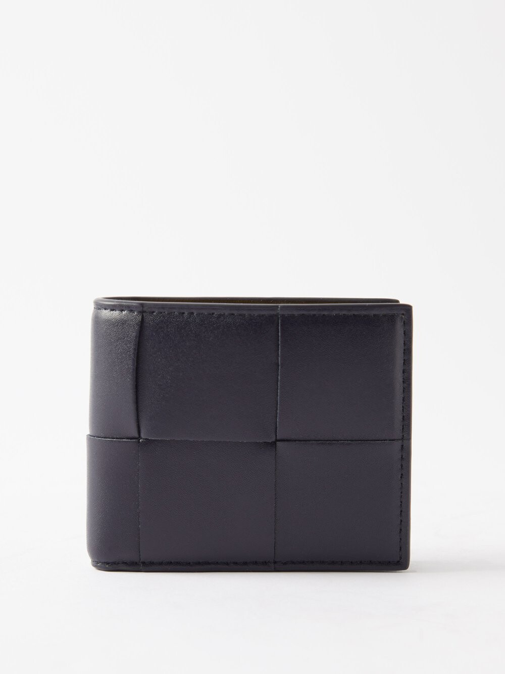 

Складной кошелек из кожи intrecciato Bottega Veneta, синий