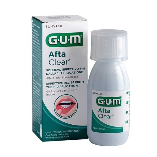 Ополаскиватель для рта от язвенной болезни 120 мл AFTA CLEAR, GUM цена и фото