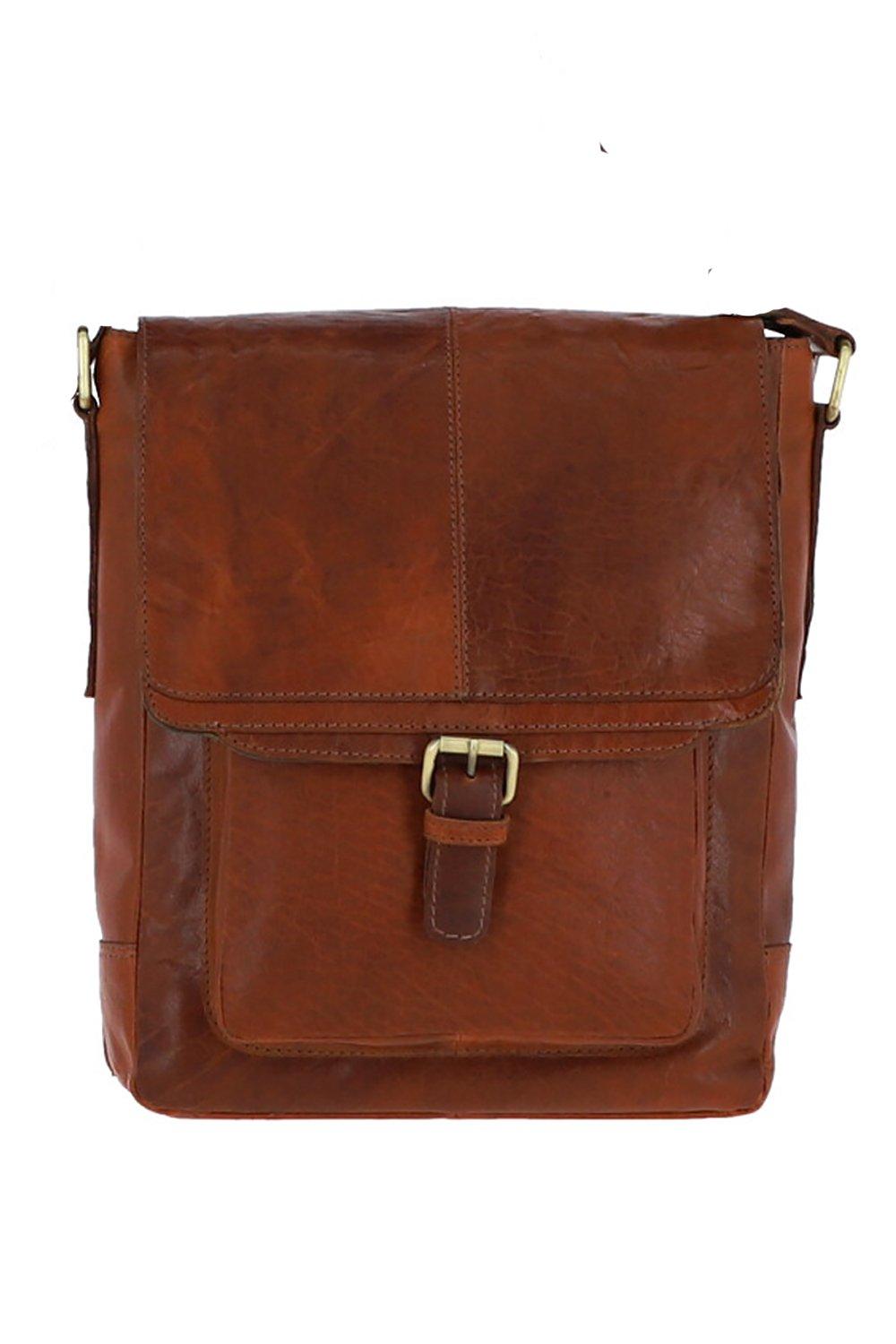 Дорожная сумка из винтажной кожи среднего размера Ashwood Leather, коричневый сумка fabretti повседневная натуральная кожа вмещает а4 внутренний карман регулируемый ремень черный