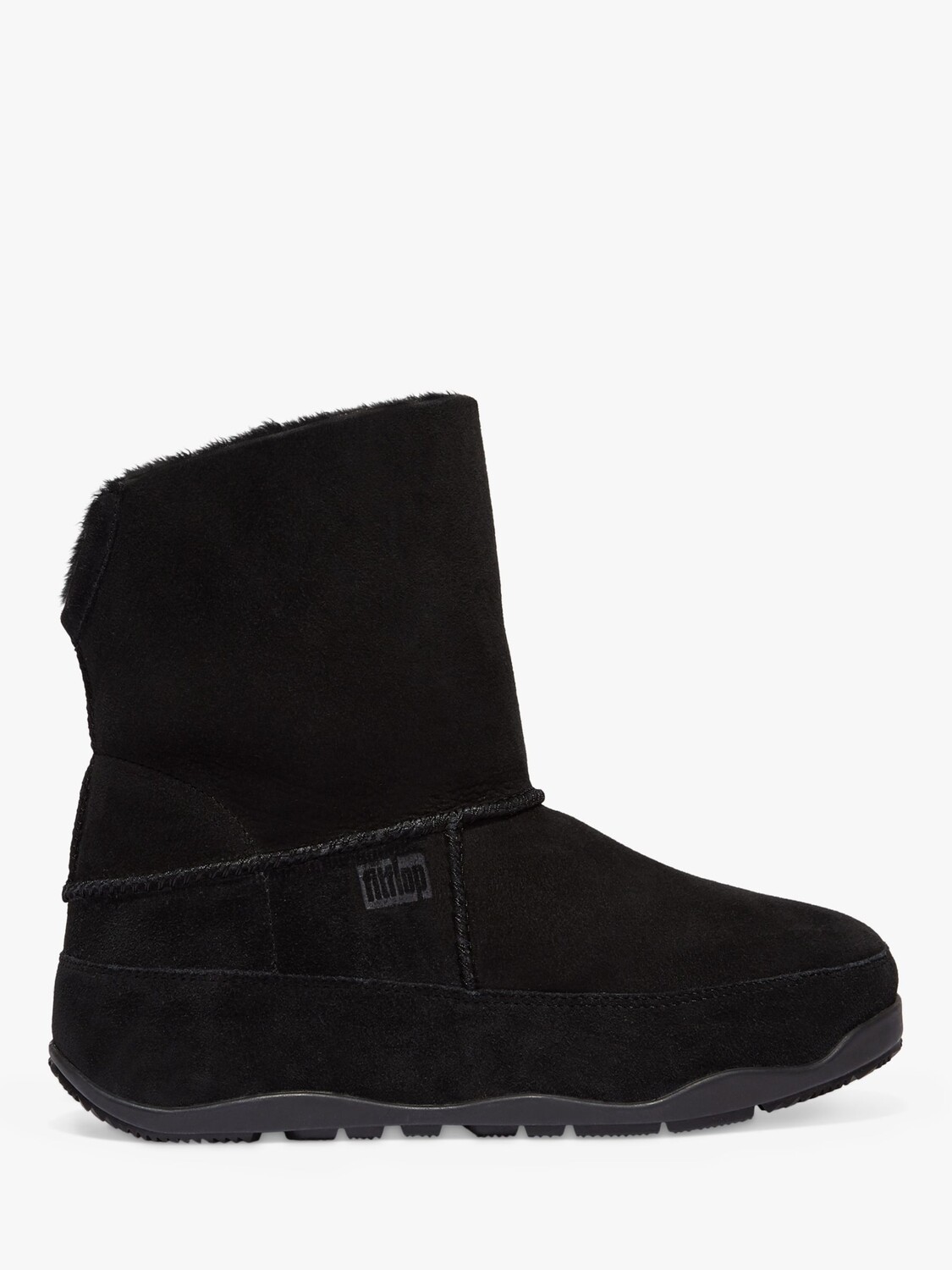 

Замшевые ботильоны FitFlop Mukluk, черные, Черный