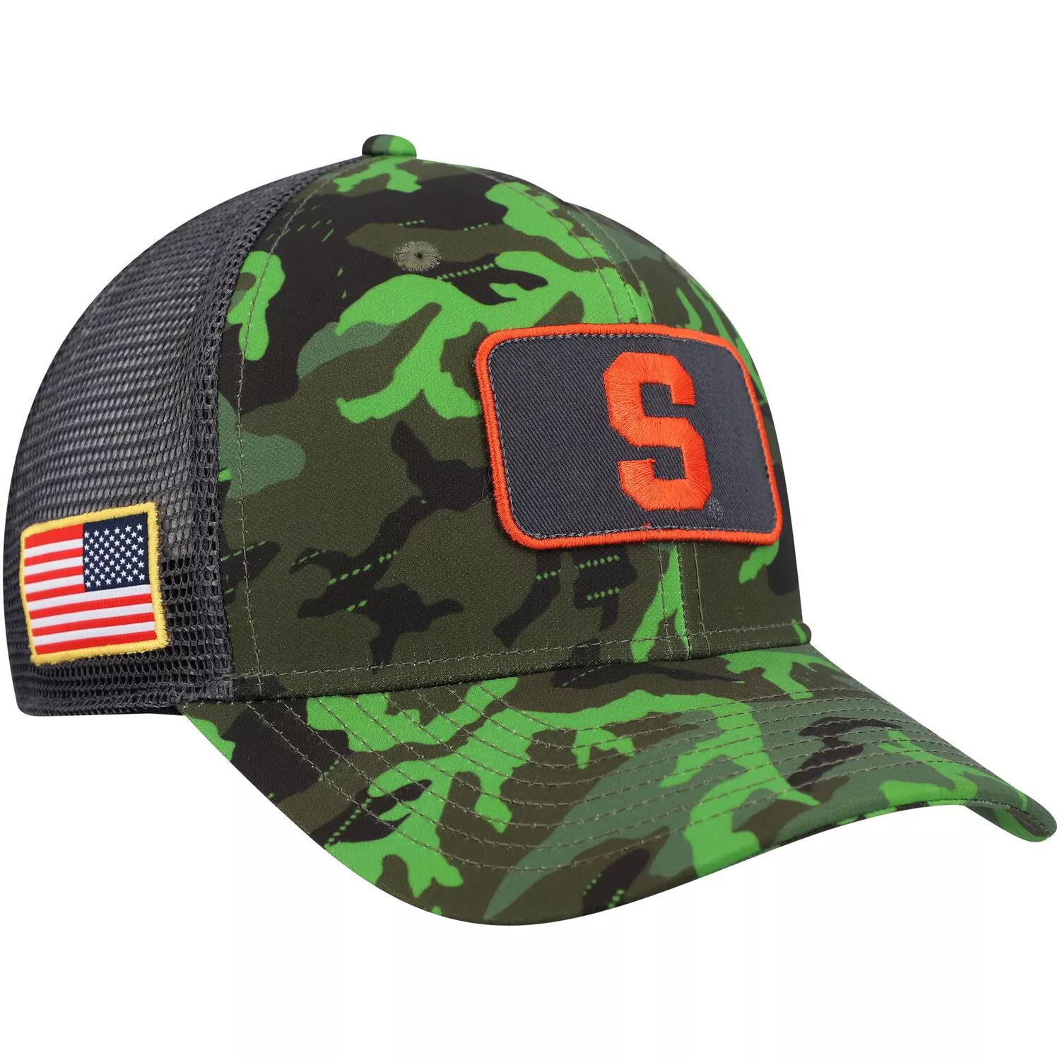 

Мужская кепка Nike Camo/Black Syracuse Orange Classic99 Veterans Day Trucker Snapback