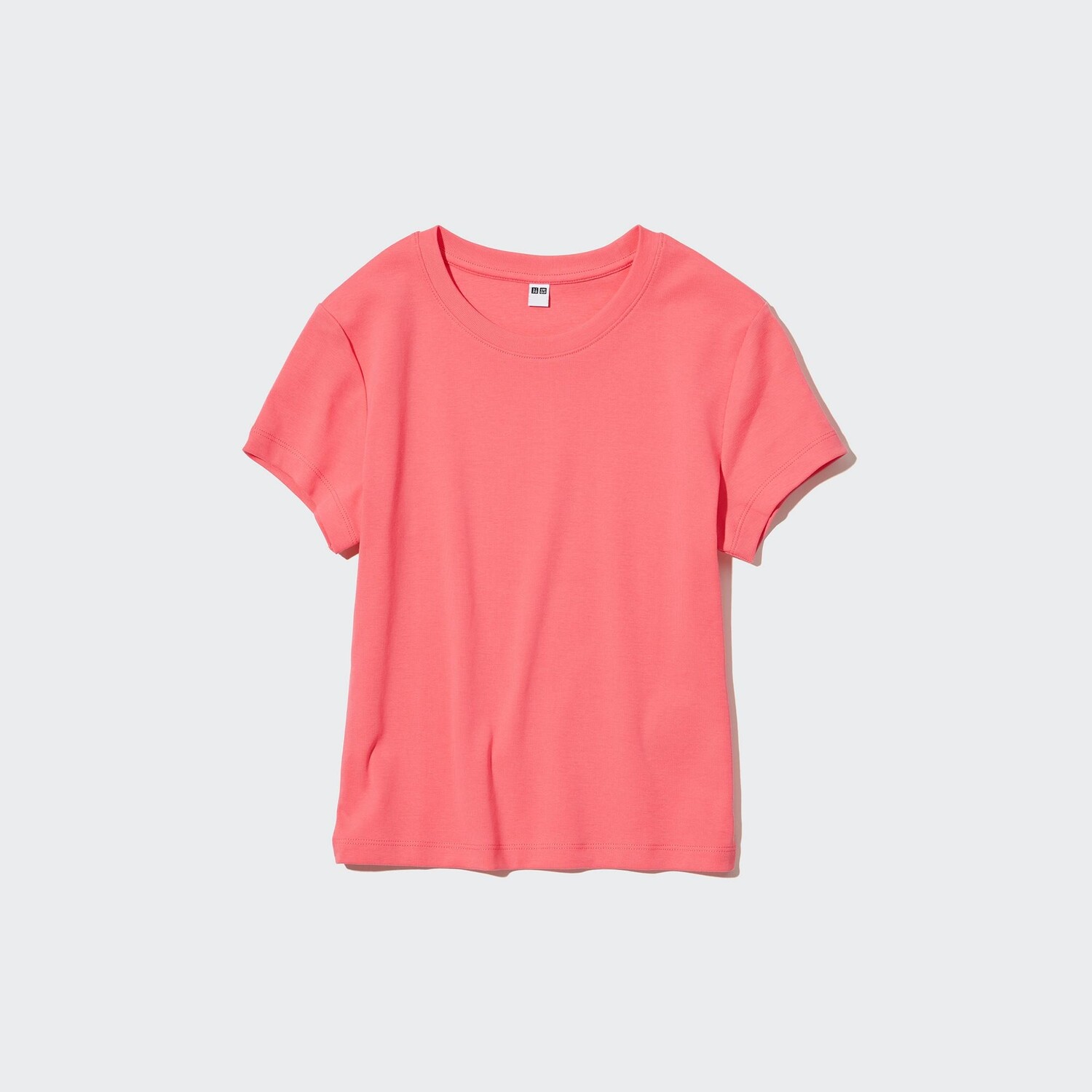 

Футболка короткая Uniqlo приталенная, розовый