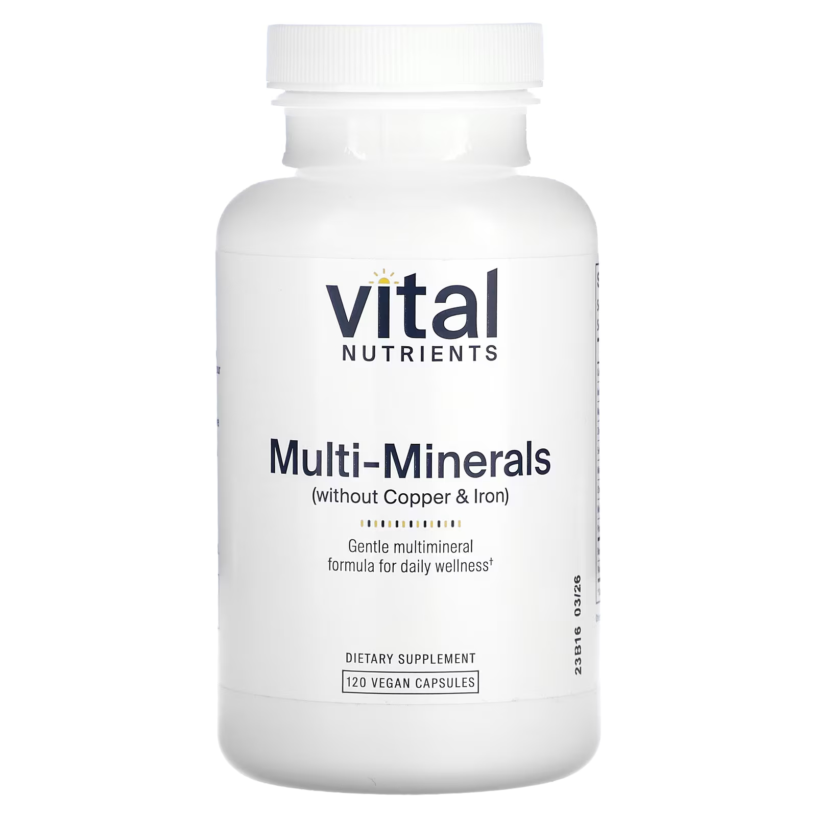 Мультиминералы Vital Nutrients (без меди и железа), 120 веганских капсул