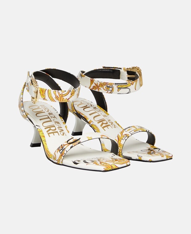 

Сандалии с ремешком на щиколотке Versace Jeans Couture, белый