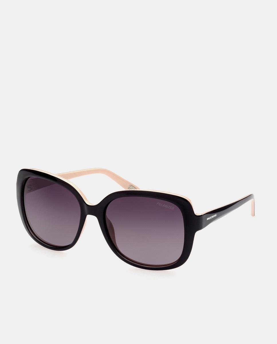 цена Черные квадратные солнцезащитные очки Skechers, черный
