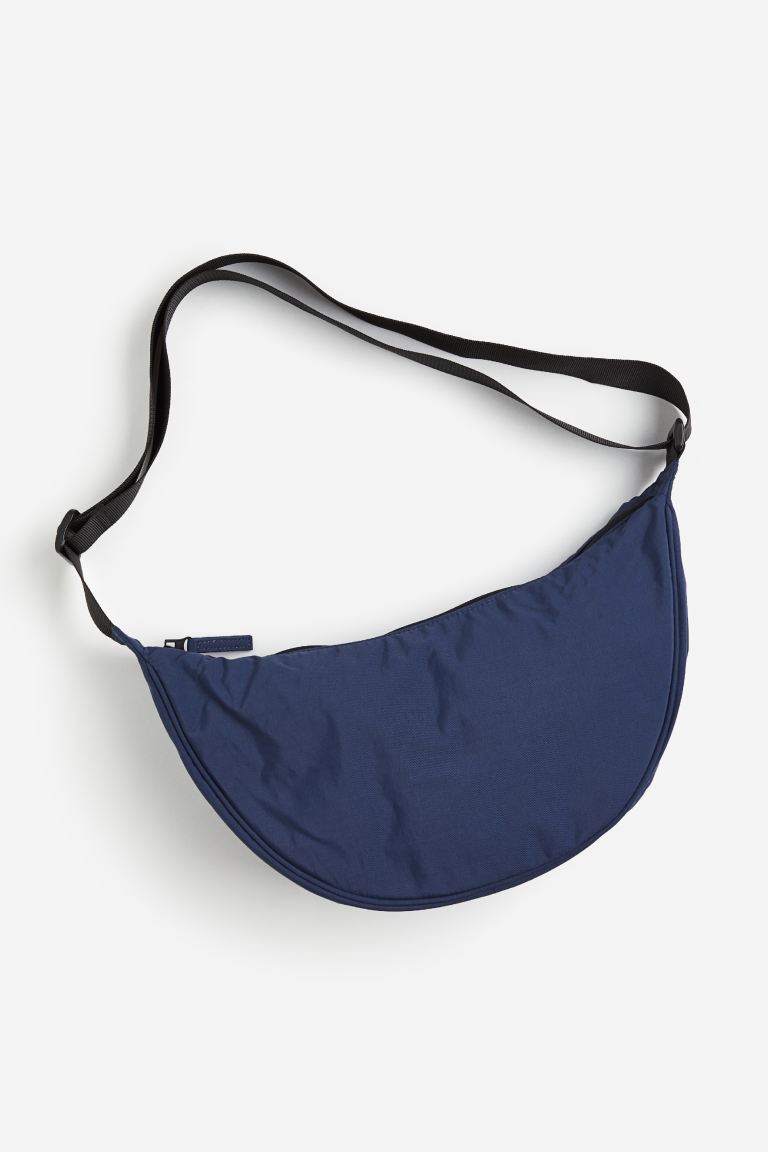 Нейлоновая поясная сумка H&M, синий сумка поясная барсоня повседневная текстиль регулируемый ремень синий