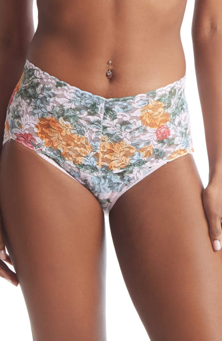 

Кружевное бикини в стиле ретро с цветочным принтом HANKY PANKY, Коричневый