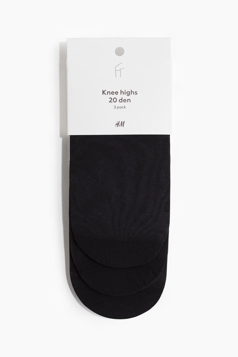 

Упаковка из 3 гольфов H&M, черный