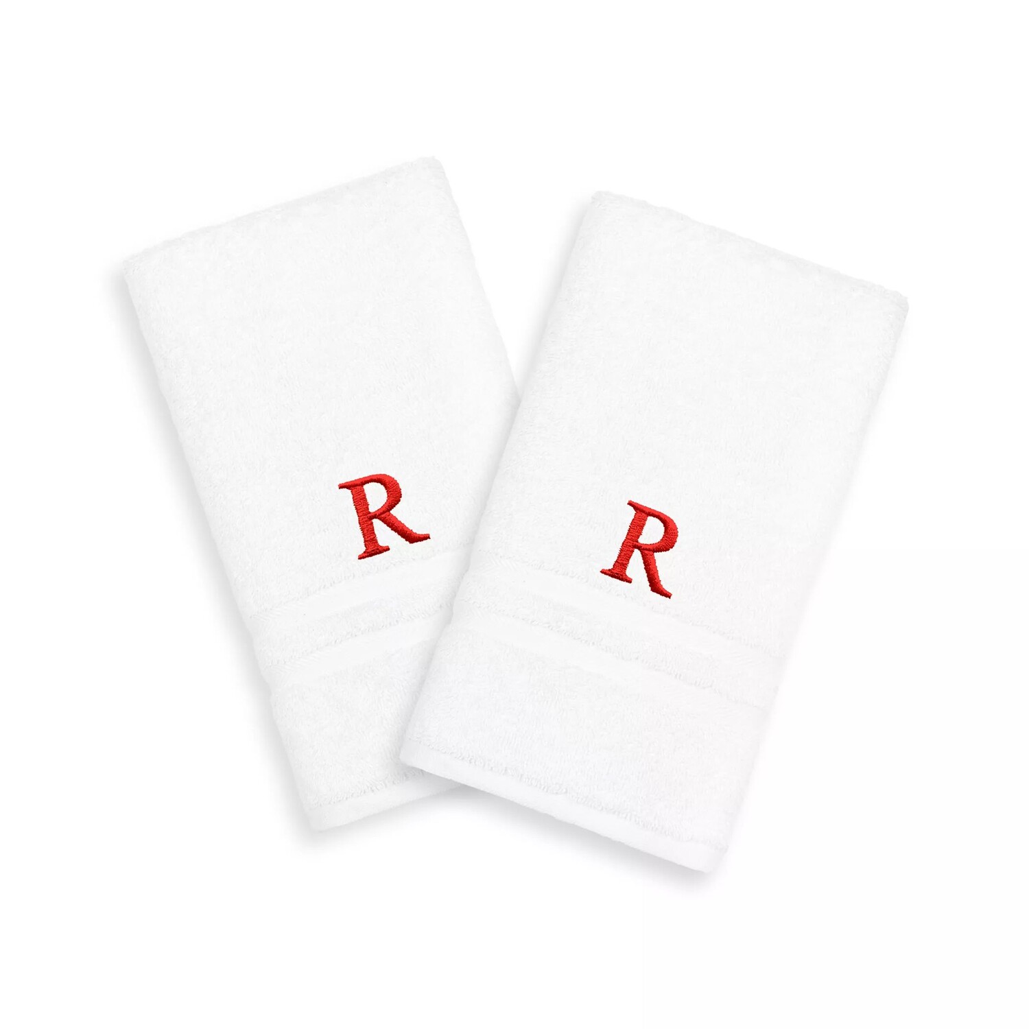 

Linum Home Textiles, 2 упаковки красных полотенец для рук с монограммой