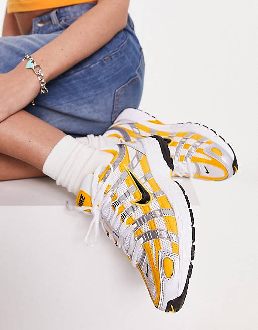 

Серебристые кроссовки Nike P-6000 с оранжевыми солнечными часами, Оранжевый