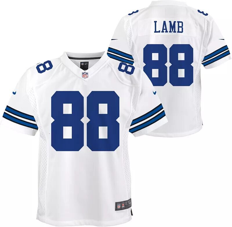 

Белая игровая майка Nike Youth Dallas Cowboys CeeDee Lamb #88