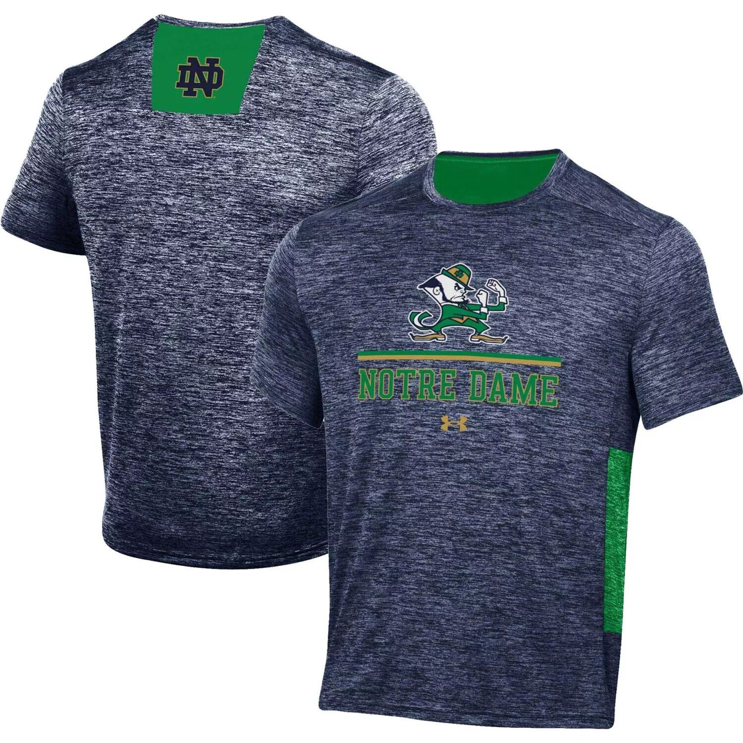 

Мужская темно-синяя футболка Under Armour Notre Dame Fighting Irish Game Day Twist Performance, Синий