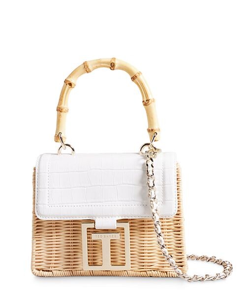 

Мини-сумка-корзина Jaynina с имитацией крокодила Ted Baker, цвет Ivory/Cream
