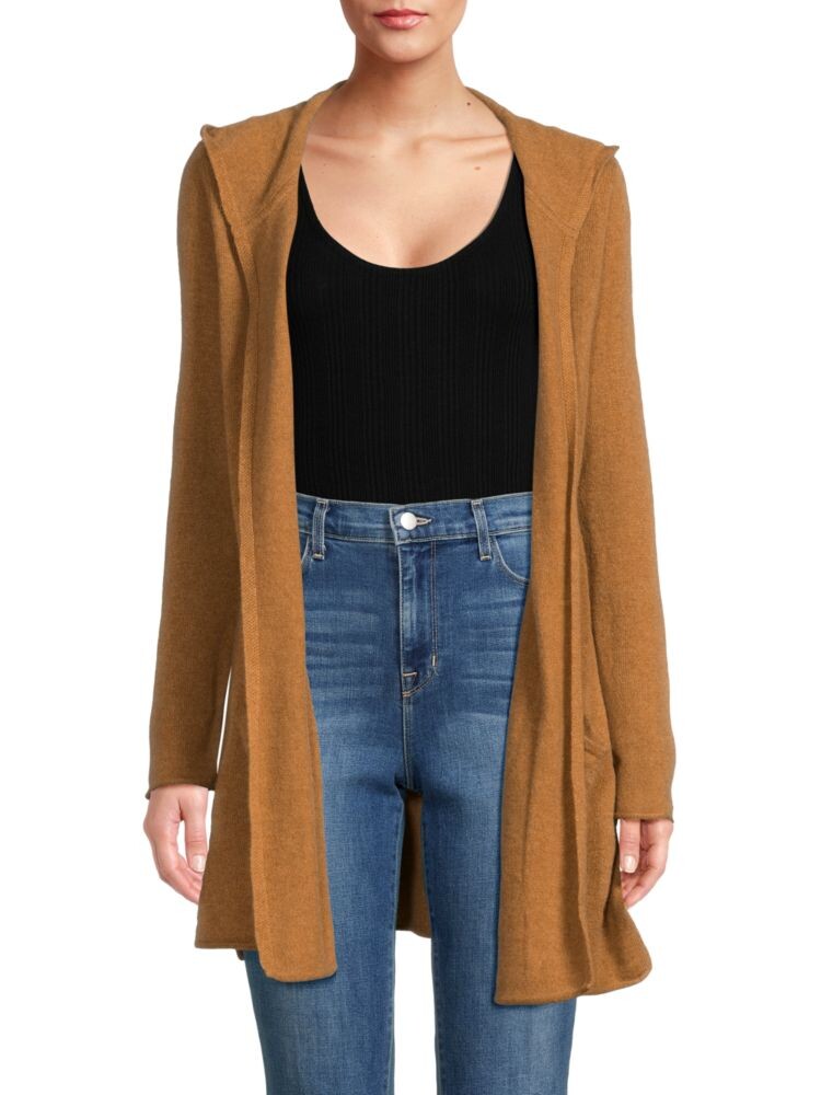 

Длинный свитер с капюшоном из 100% кашемира Saks Fifth Avenue, цвет Pecan