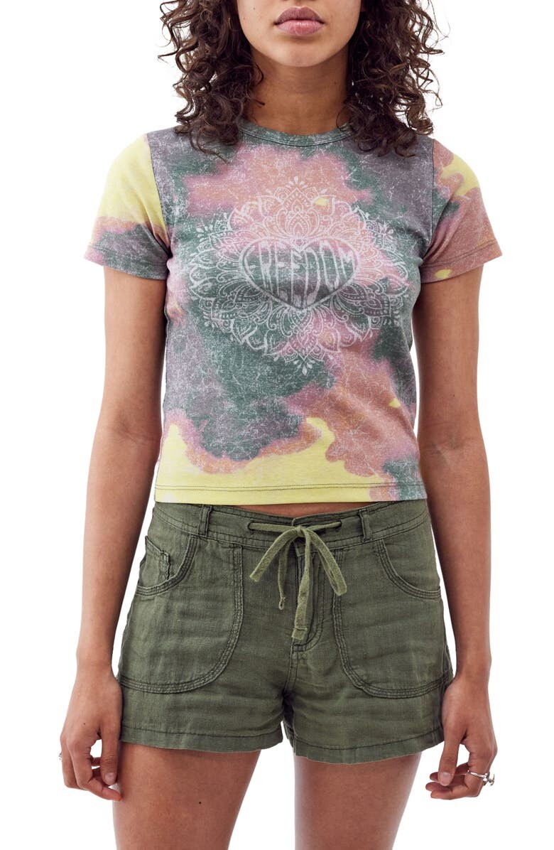 

Футболка Freedom с принтом тай-дай BDG URBAN OUTFITTERS, зеленый
