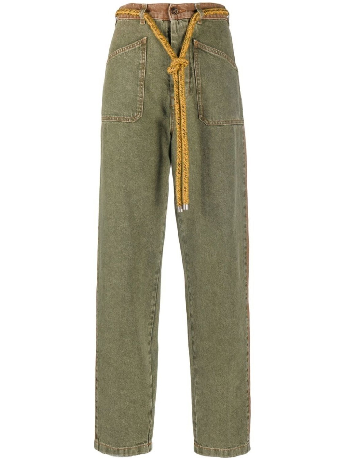 

Джинсы прямого кроя со вставками ETRO, зеленый