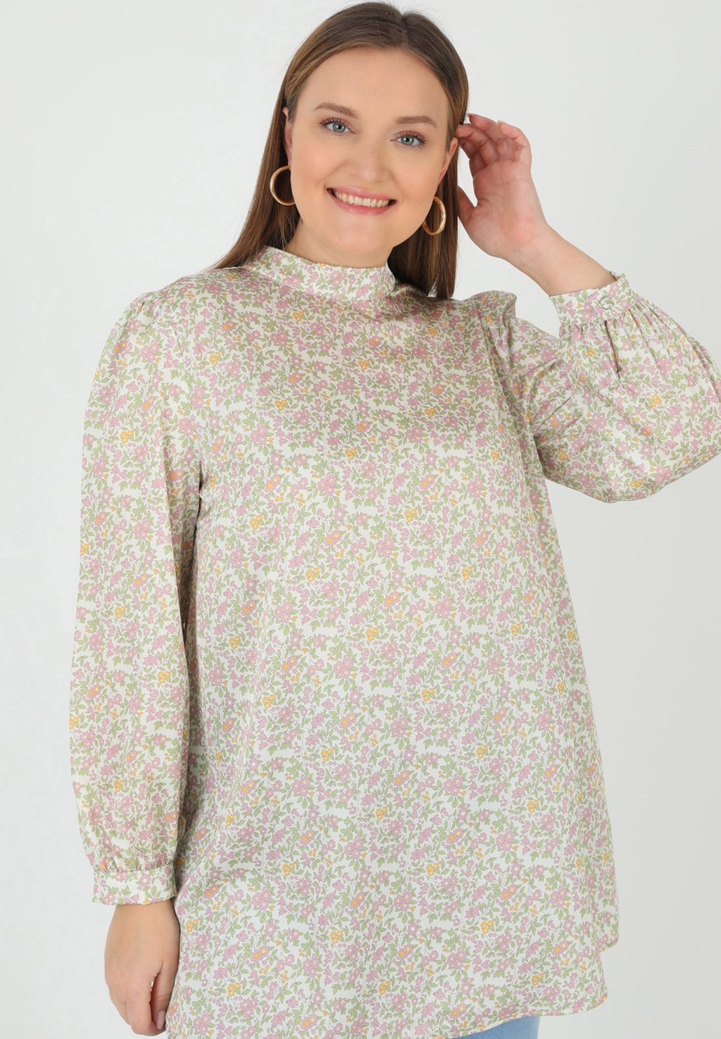 Блузка ALIA Modanisa, разноцветный блузка crew neck plus size alia modanisa розовый