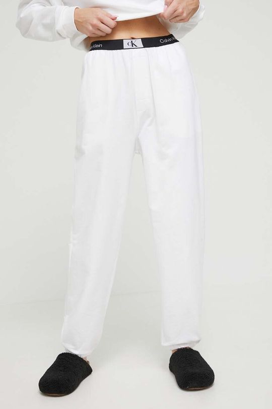 Хлопковые брюки для отдыха Calvin Klein Underwear, белый